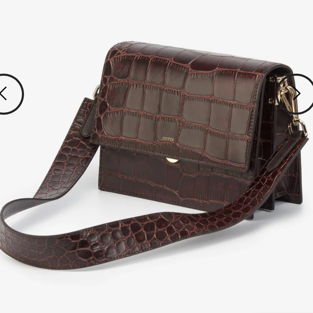 JW PEI Women's Mini Flap Crossbody - Brown Croc
